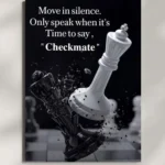 wall mounted chess quote metal poster