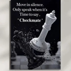 wall mounted chess quote metal poster