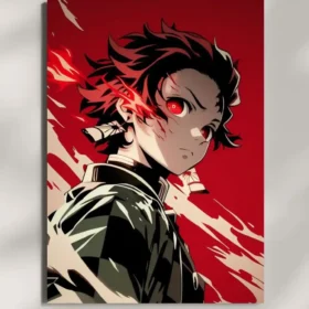 wall mounted demon slayer tanjiro kamado metal poster