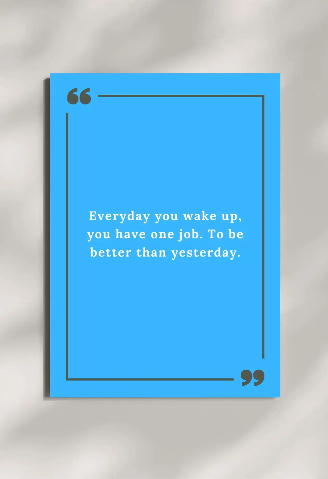 wall mounted discipline quote metal poster