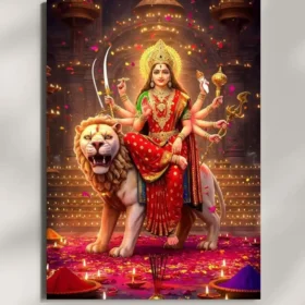 wall mounted durga maa metal poster