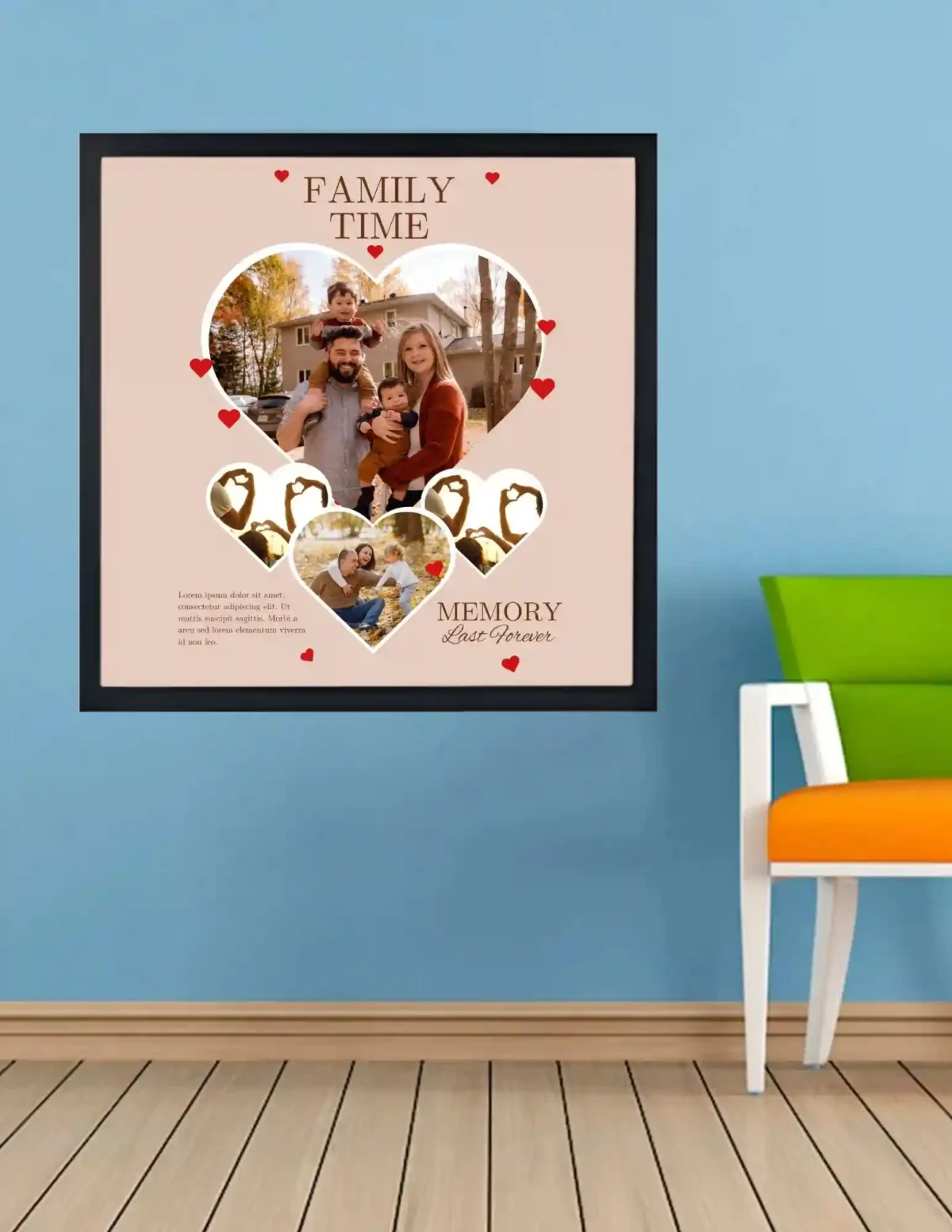 wall mounted family time frame