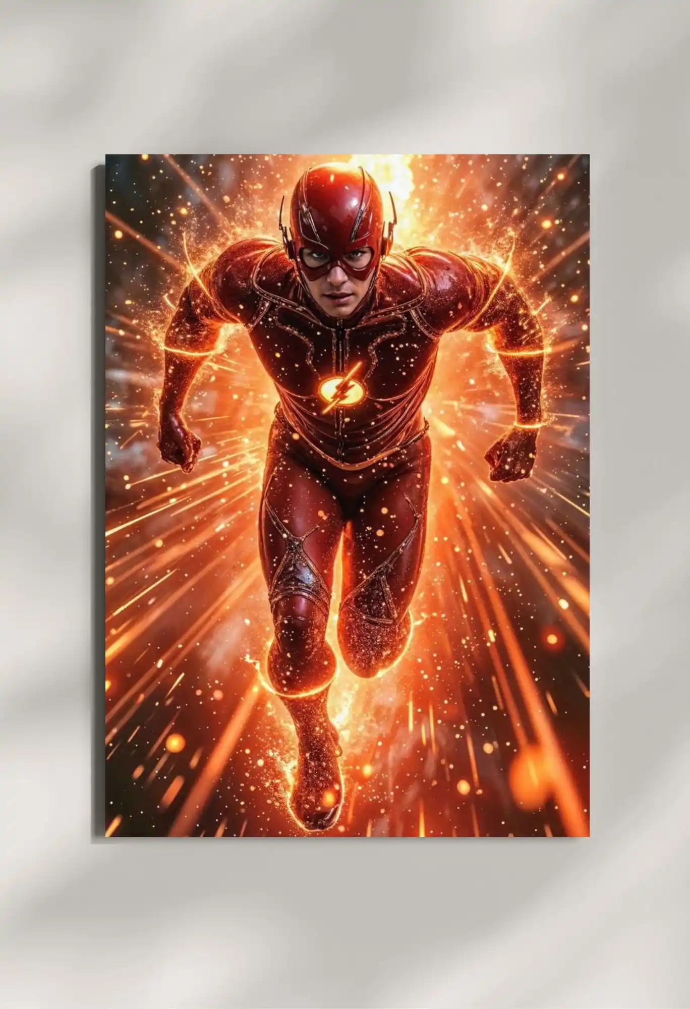 wall mounted flash lightning bolt metal poster