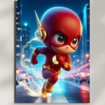 wall mounted flash thunder chibi metal poster