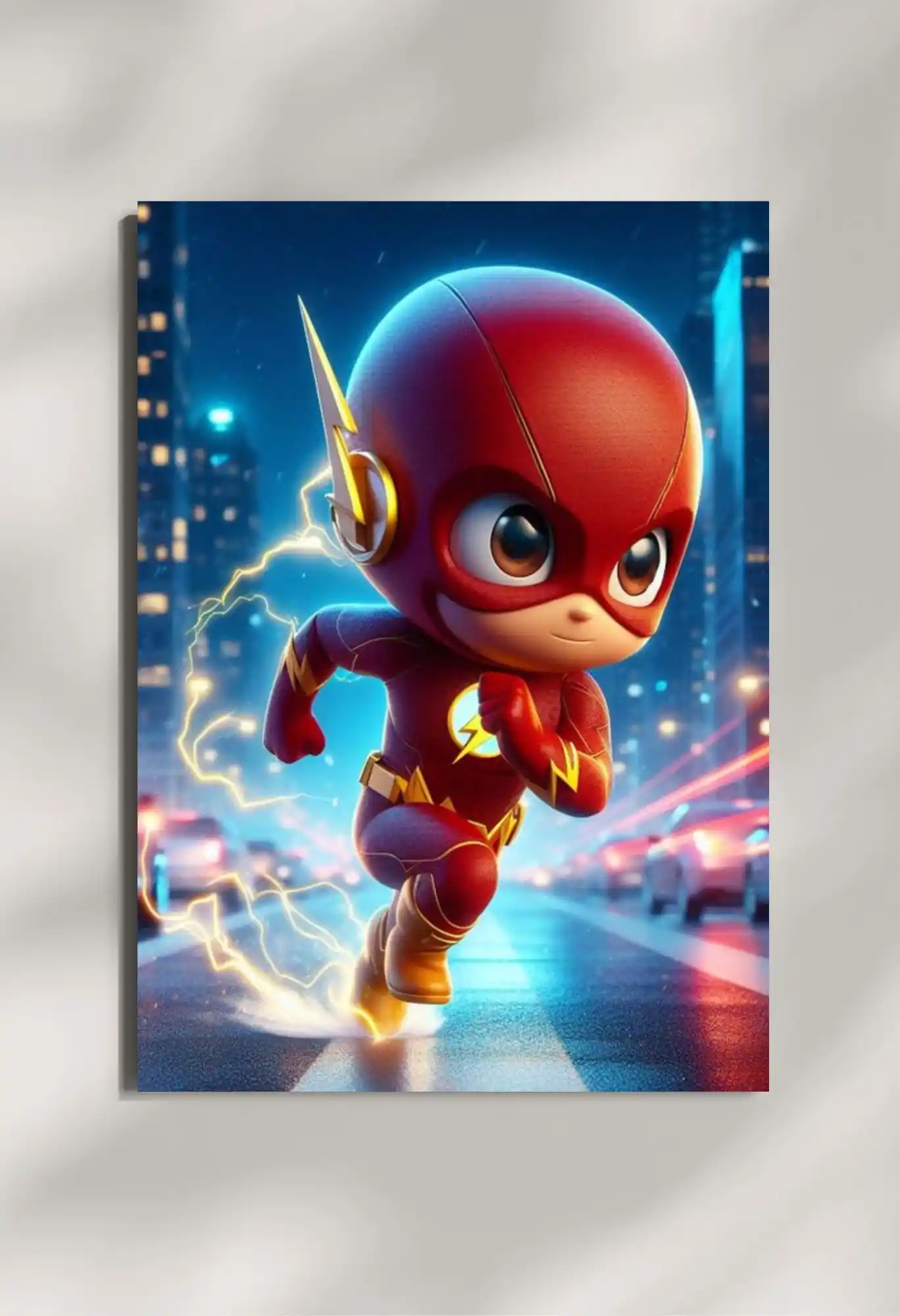 wall mounted flash thunder chibi metal poster