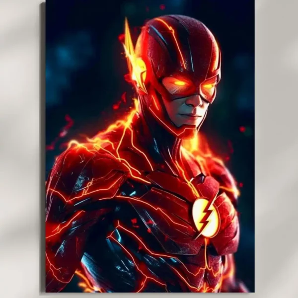 wall mounted flash thunder sprint metal poster
