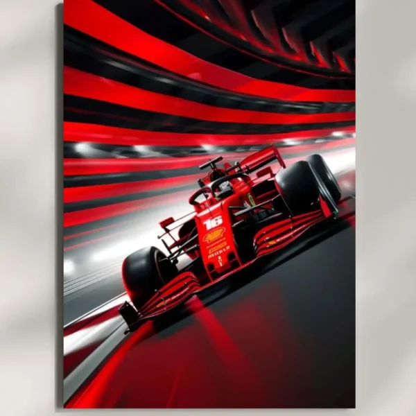 wall mounted formula one nitro rush metal poster