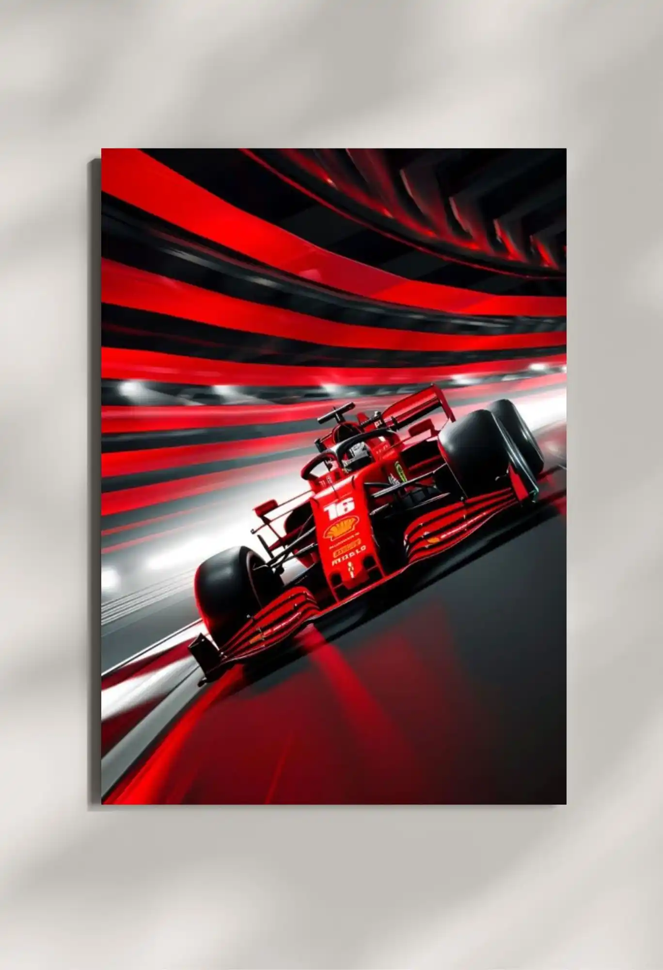 wall mounted formula one nitro rush metal poster