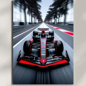 wall mounted formula one speed track metal poster