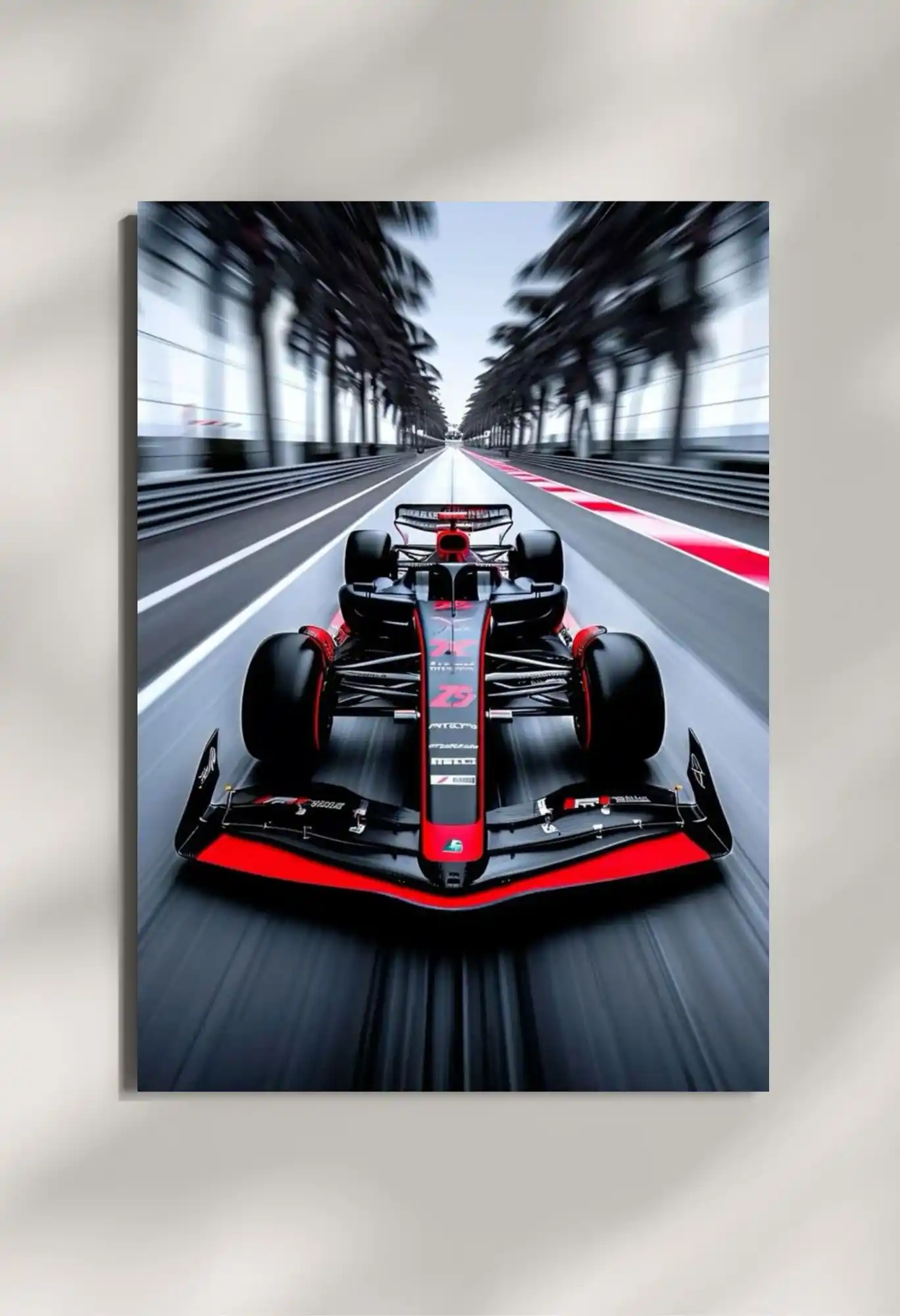wall mounted formula one speed track metal poster