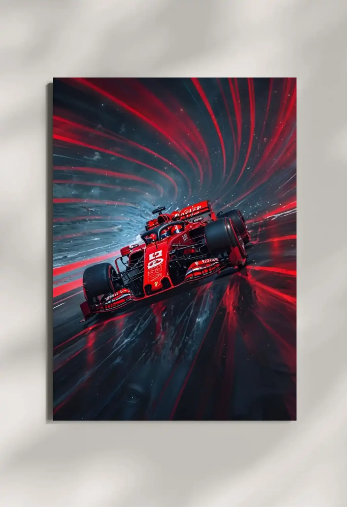 wall mounted formula one turbo drift metal poster