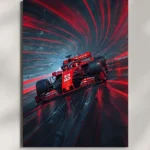 wall mounted formula one turbo drift metal poster