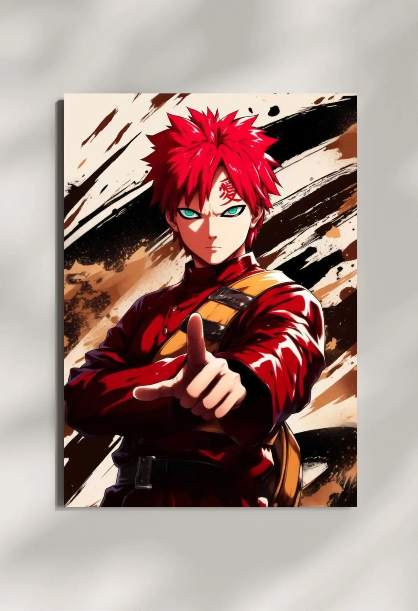 wall mounted gaara metal poster