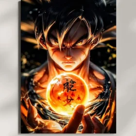 wall mounted goku dbz metal poster
