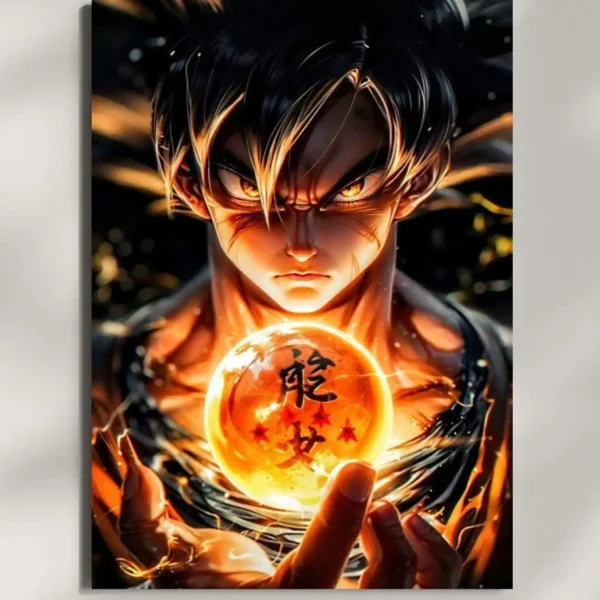 wall mounted goku dbz metal poster