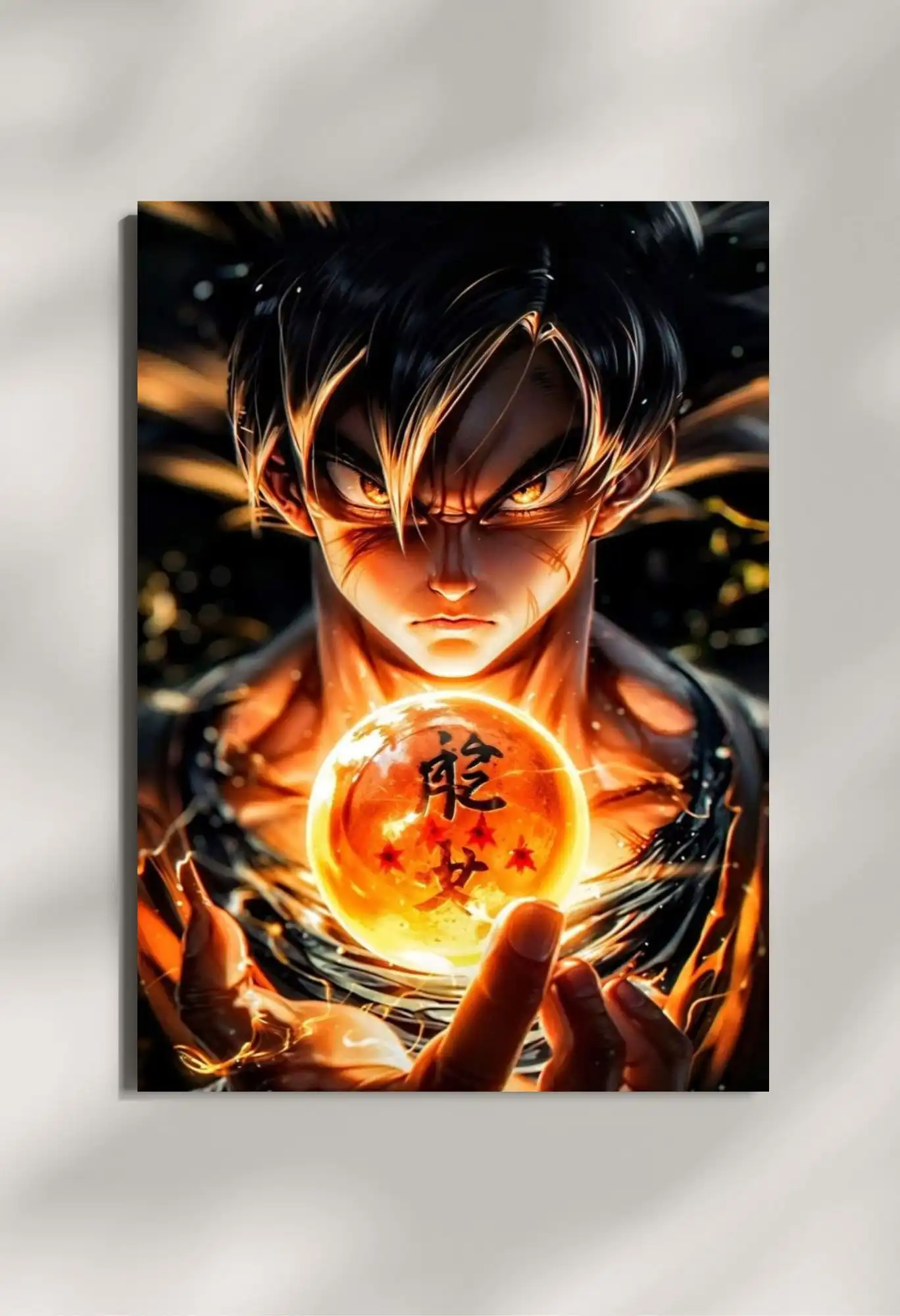 wall mounted goku dbz metal poster