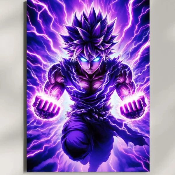 wall mounted goku mastered ultra instinct metal poster