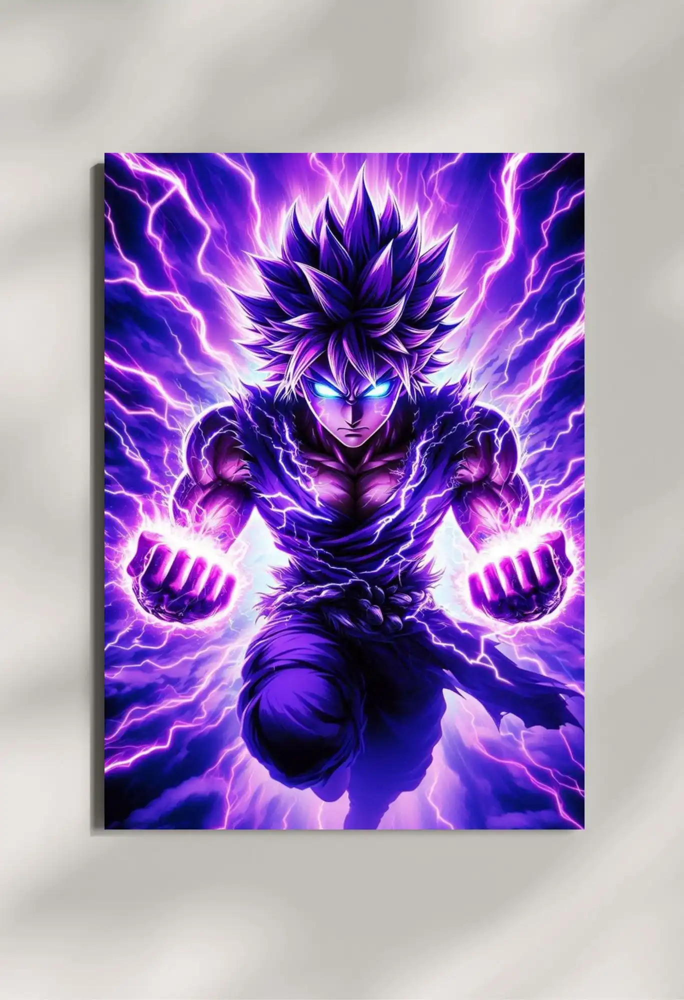 wall mounted goku mastered ultra instinct metal poster