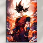 wall mounted goku metal poster