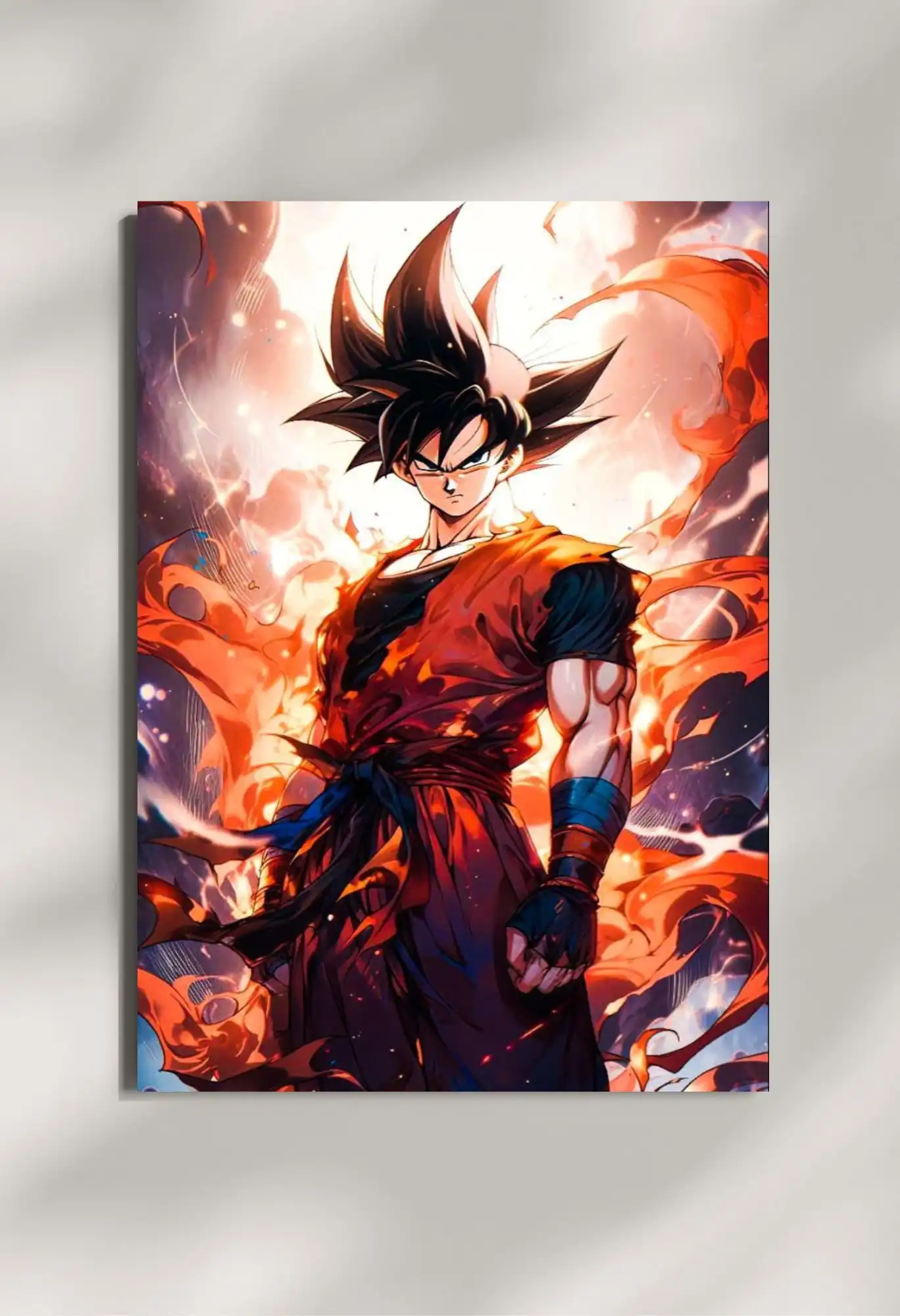 wall mounted goku metal poster