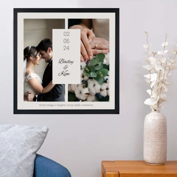 wall mounted golden anniversary frame