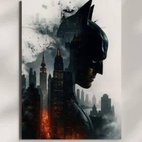 wall mounted gotham city metal poster