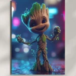 wall mounted groot guardian of the galaxy metal poster