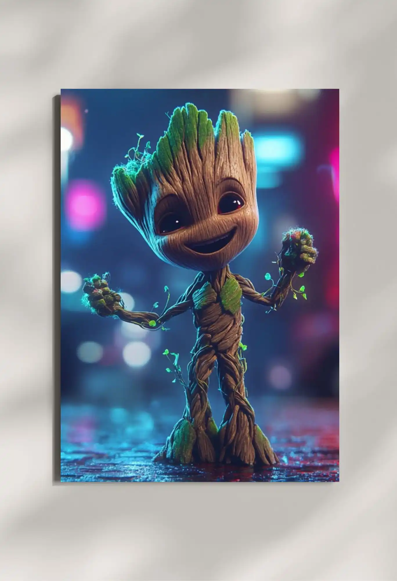 wall mounted groot guardian of the galaxy metal poster