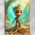 wall mounted groot marvel metal poster