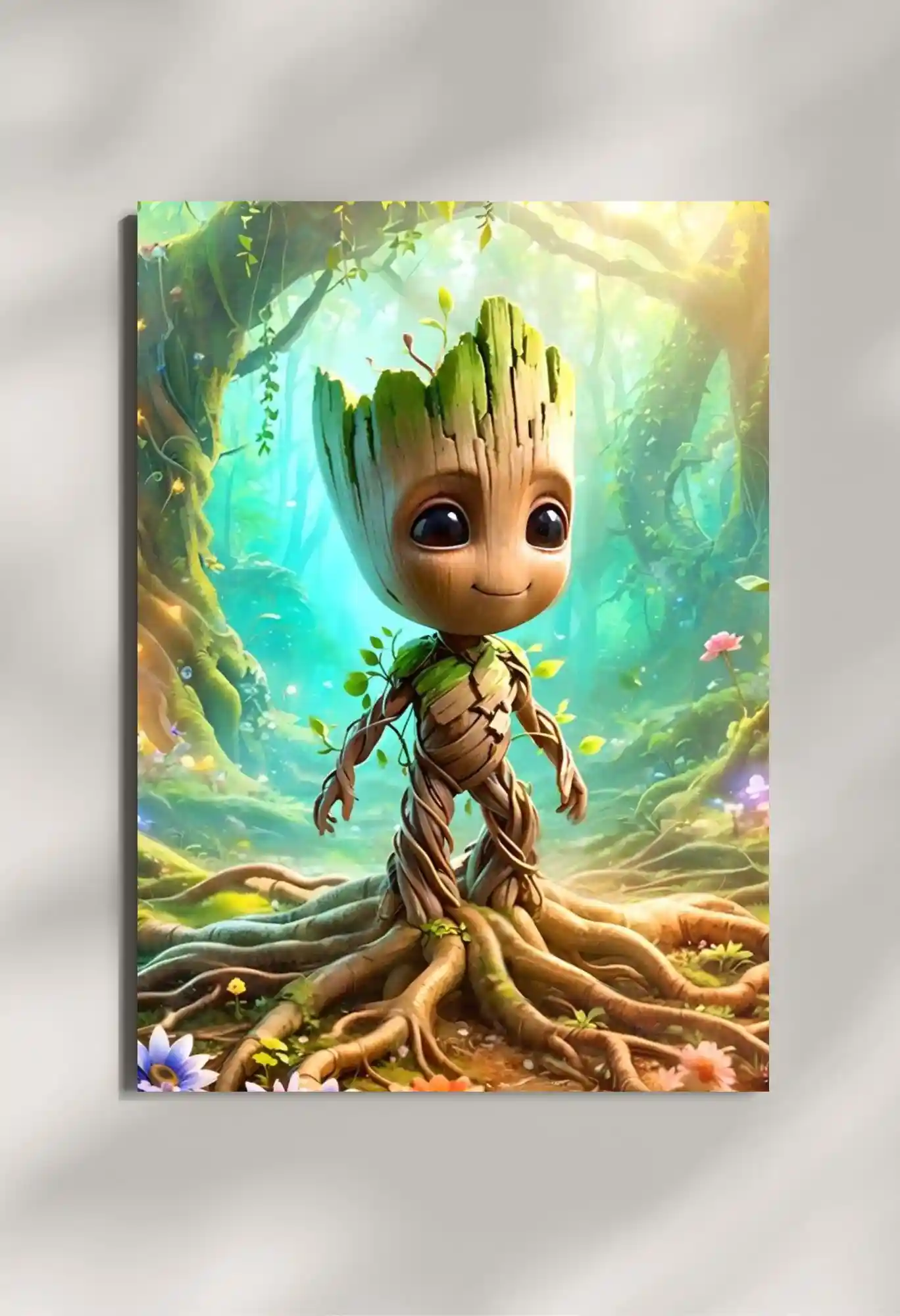 wall mounted groot marvel metal poster