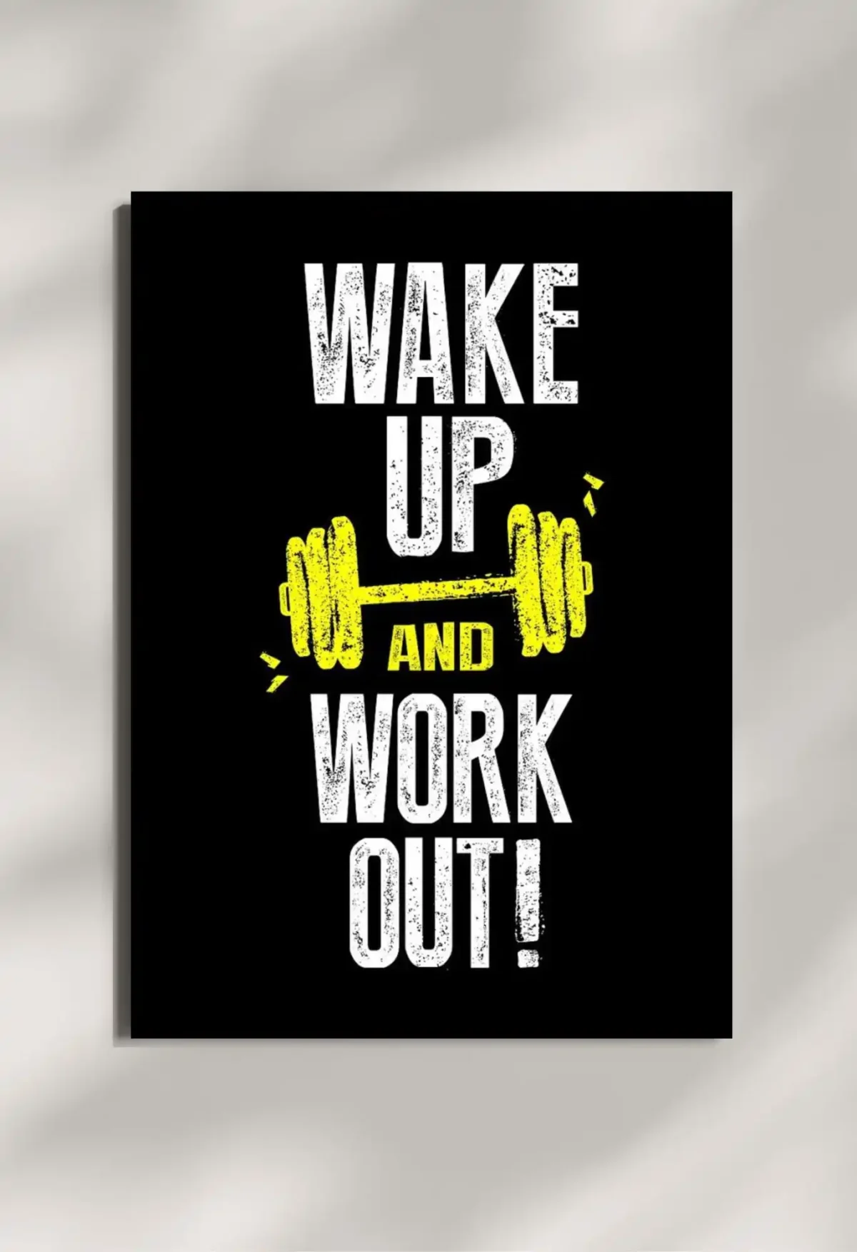 wall mounted gym quote metal poster