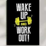 wall mounted gym quote metal poster