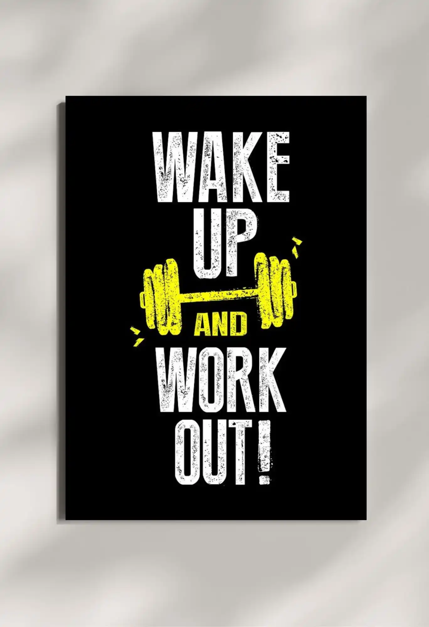 wall mounted gym quote metal poster