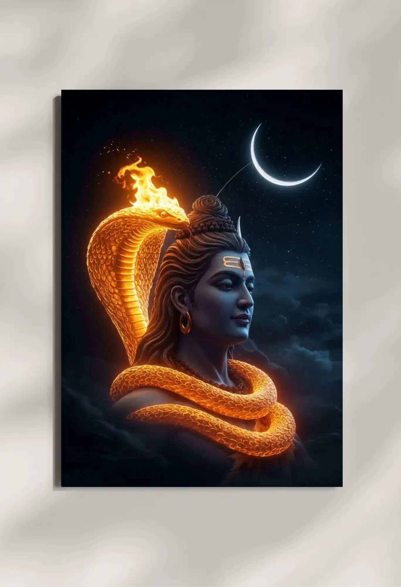 wall mounted har har mahadev metal poster
