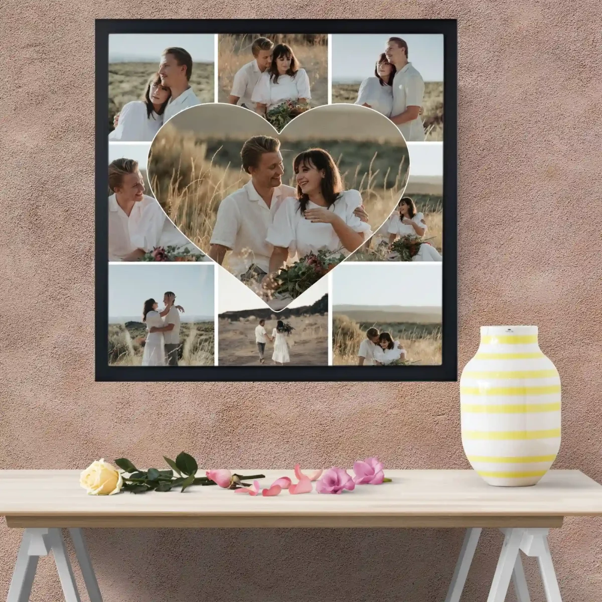 wall mounted heartfelt memories collage frame