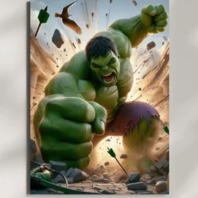 wall mounted hulk incredible smash metal poster