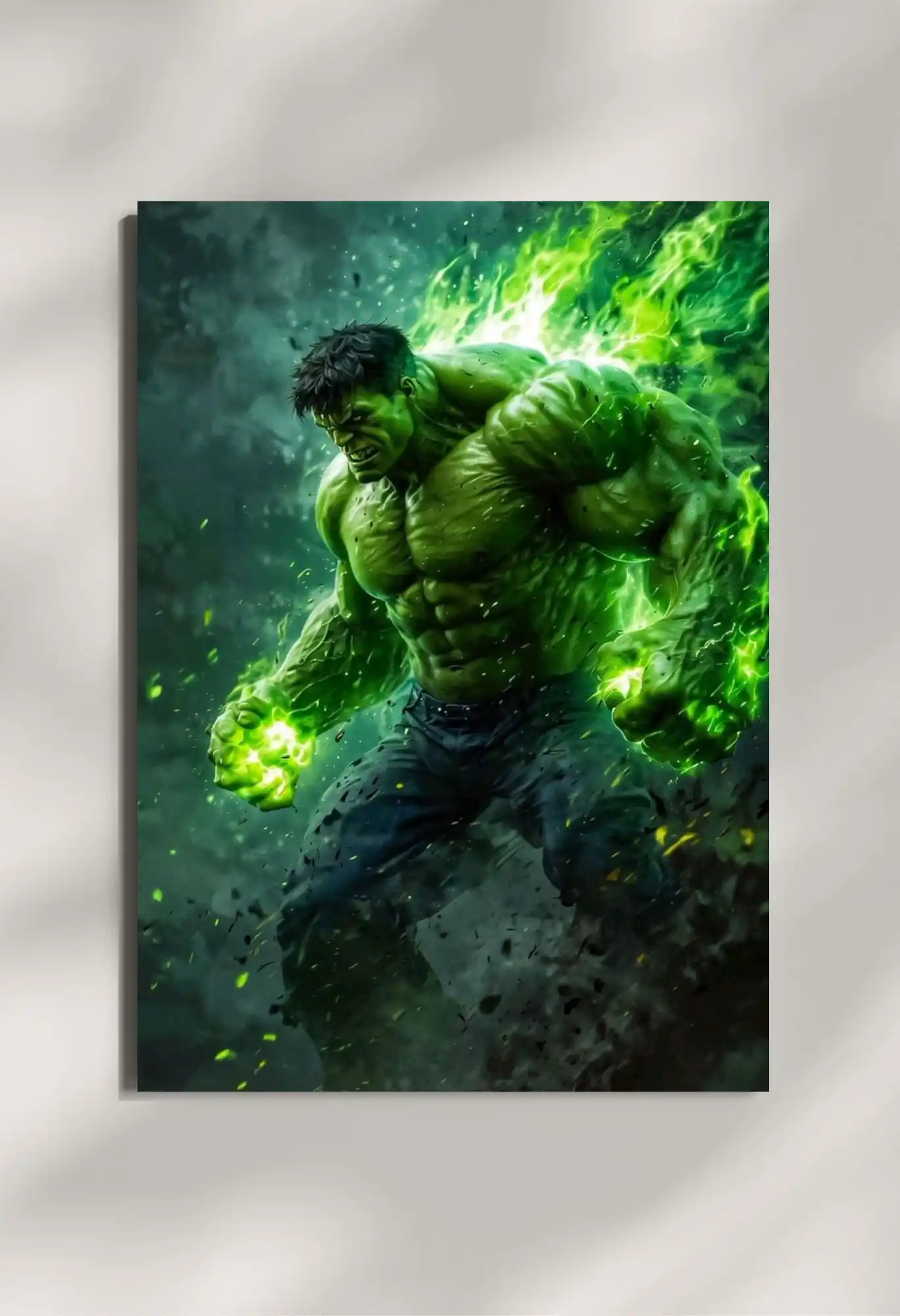 wall mounted hulk metal poster