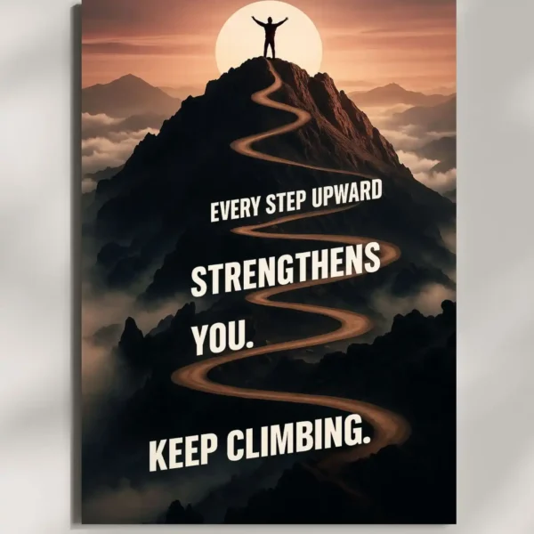 wall mounted inspirational motivation quote metal poster