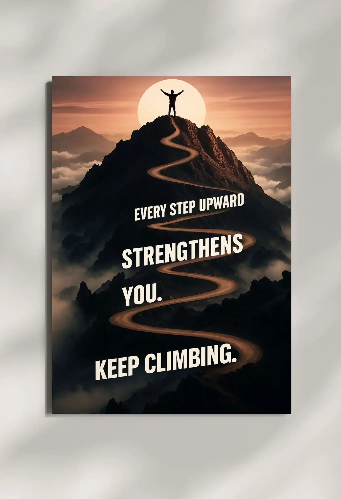 wall mounted inspirational motivation quote metal poster