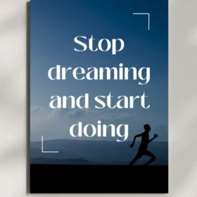 wall mounted inspirational quote metal poster