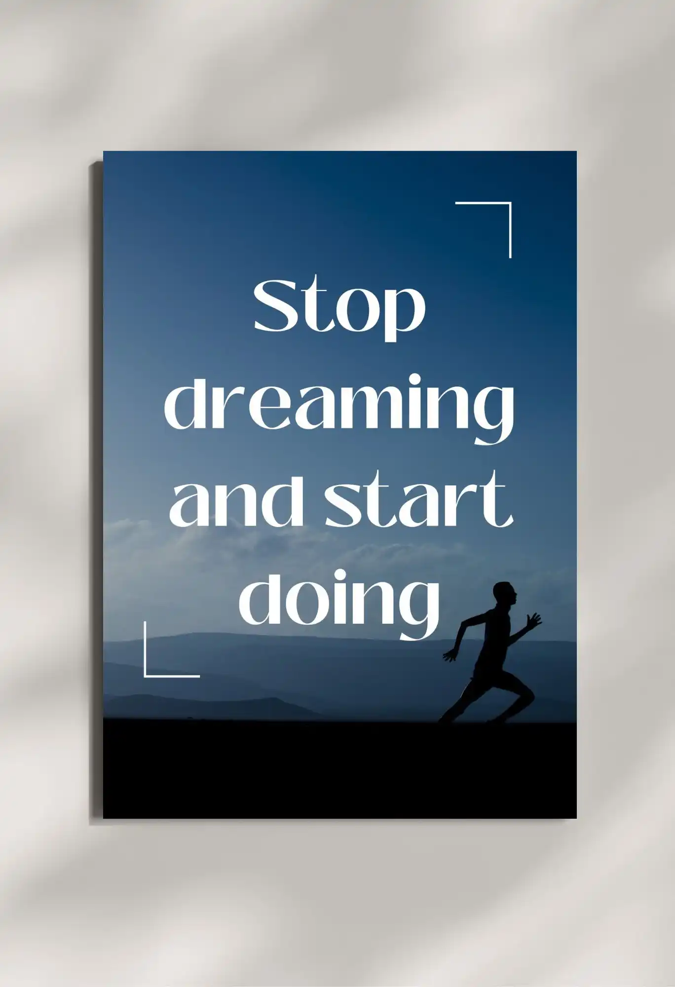 wall mounted inspirational quote metal poster