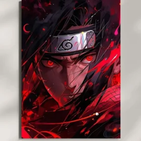 wall mounted itachi uchiha metal poster