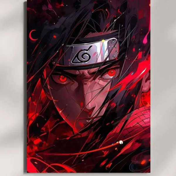wall mounted itachi uchiha metal poster