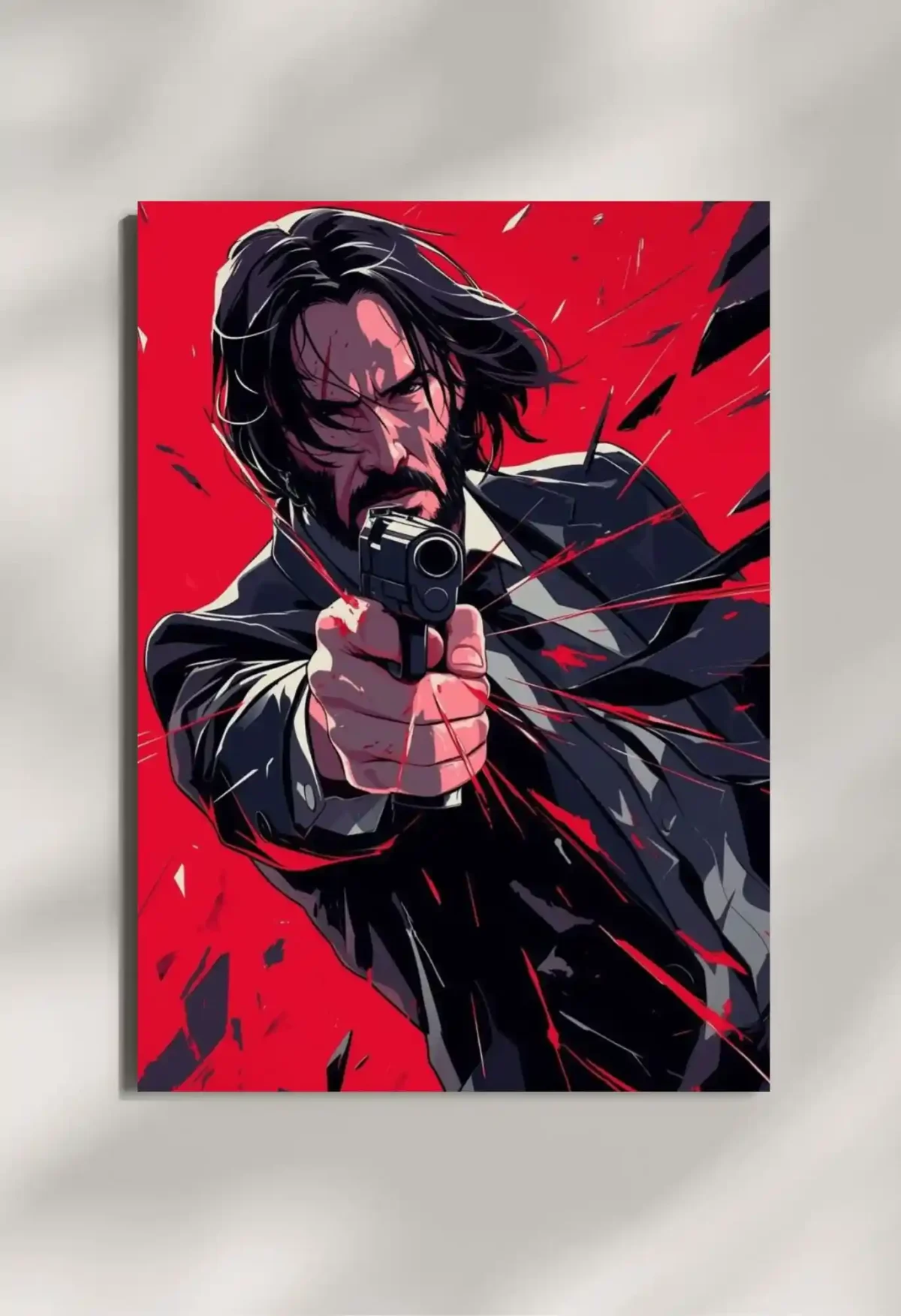 wall mounted john wick metal poster