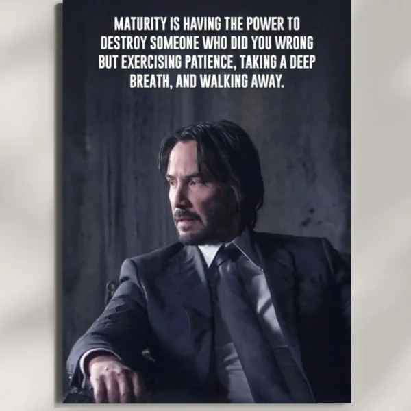 wall mounted john wick quote metal poster