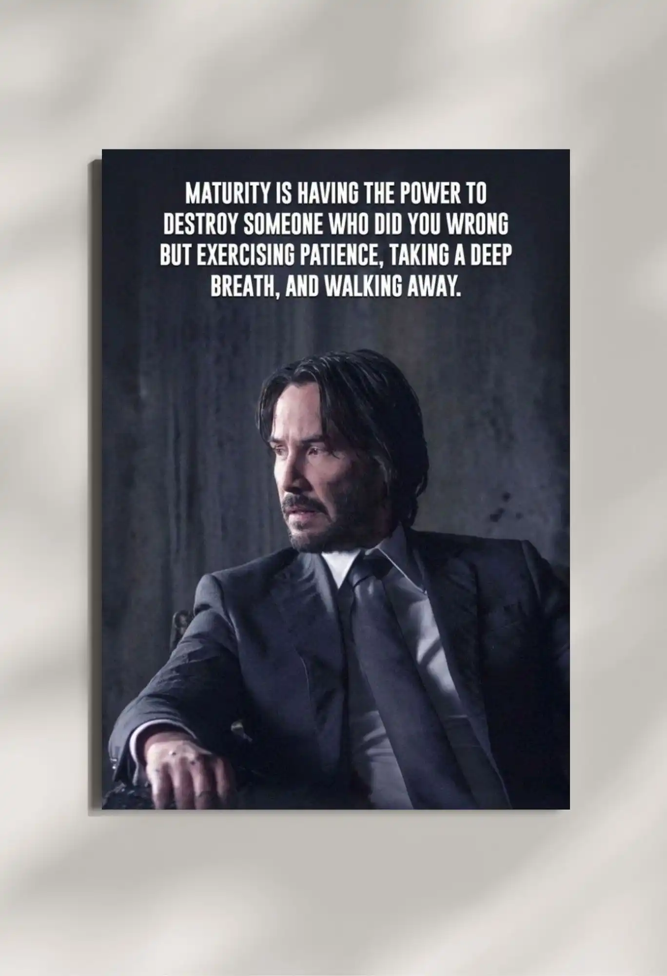 wall mounted john wick quote metal poster