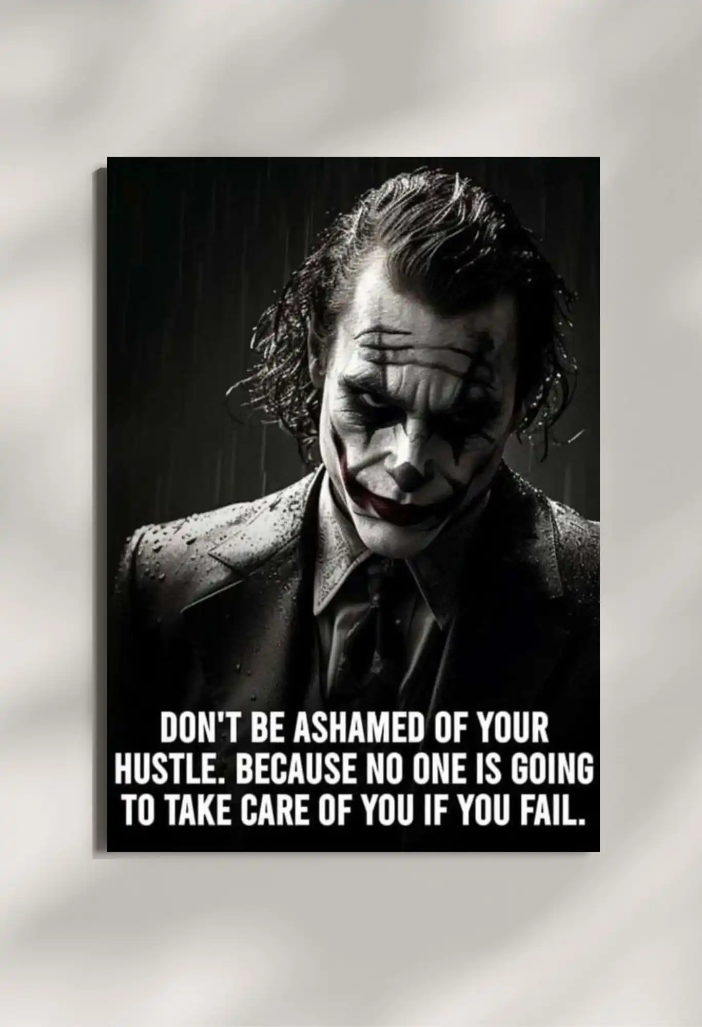 wall mounted joker quote metal poster