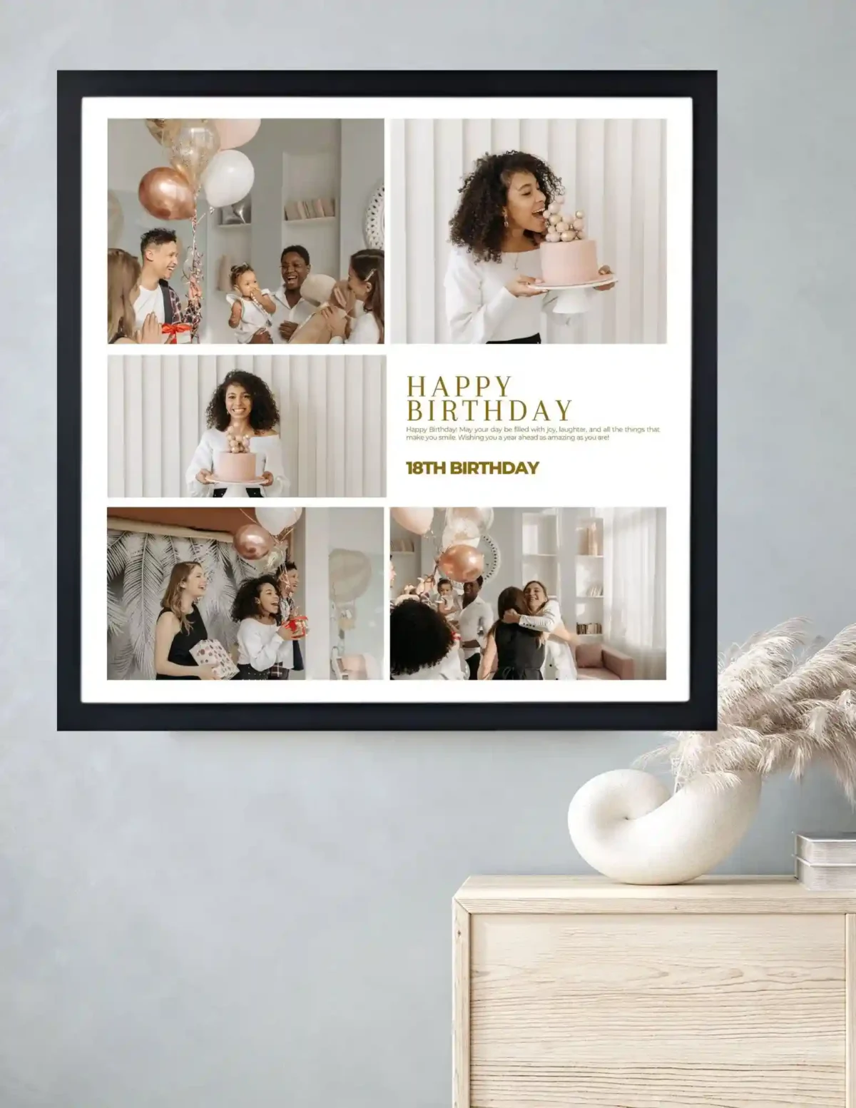 wall mounted joyful milestones frame