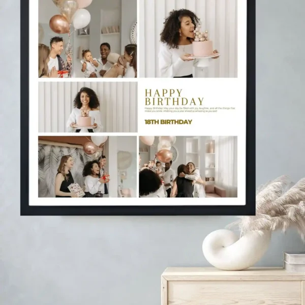 wall mounted joyful milestones frame
