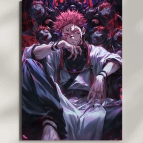 wall mounted jujutsu kaisen metal poster